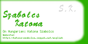 szabolcs katona business card